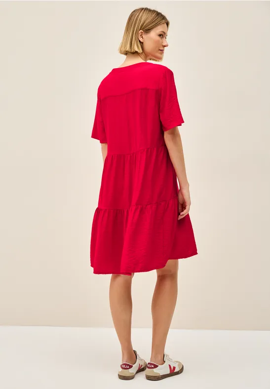 Knielanges Volant-Kleid