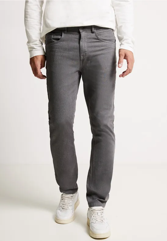 Slim Fit Hose mit Struktur