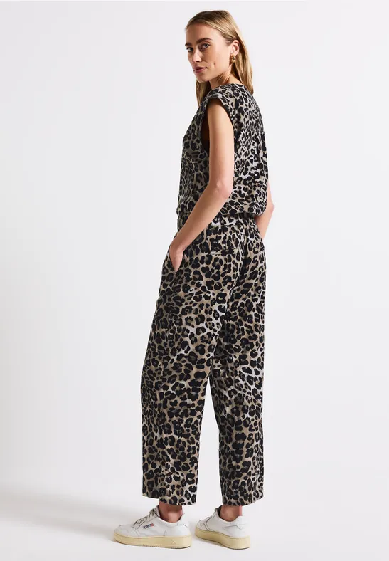 Jumpsuit mit Leo-Muster
