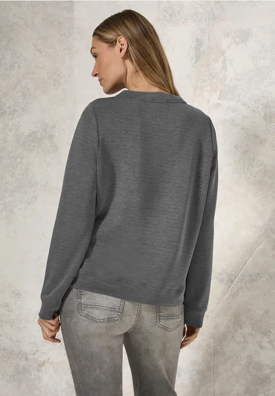 Silk-Look Sweater mit Print