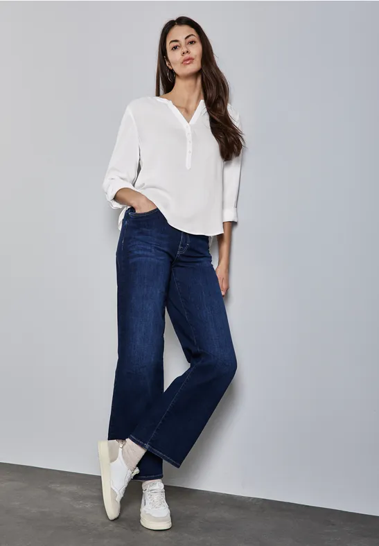 Basic Bluse in Unifarbe