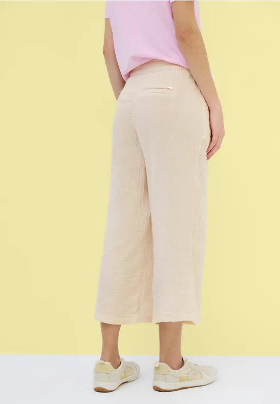 3/4 Wide Leg Musselin Hose