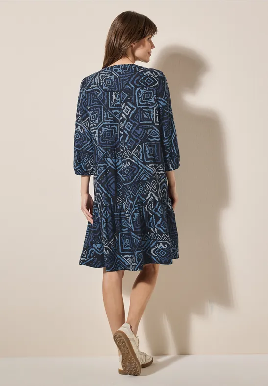 Gemustertes Volant-Kleid