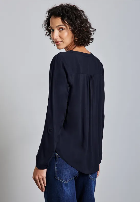 Basic Bluse in Unifarbe