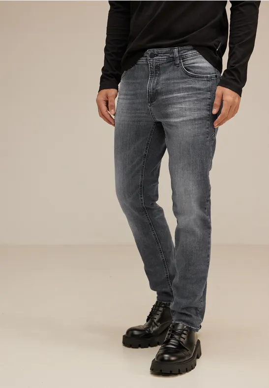Graue Regular Fit Jeans