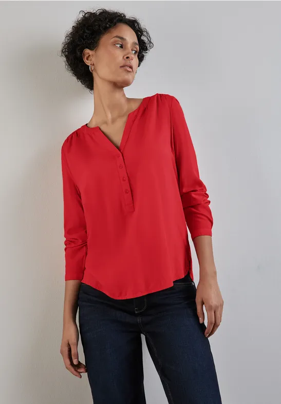Basic Bluse in Unifarbe