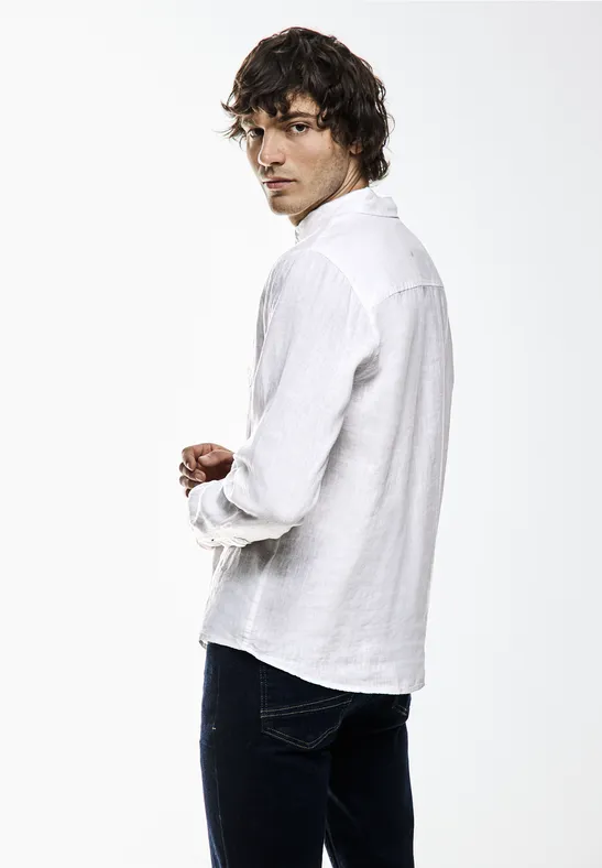 Button Down Leinenhemd