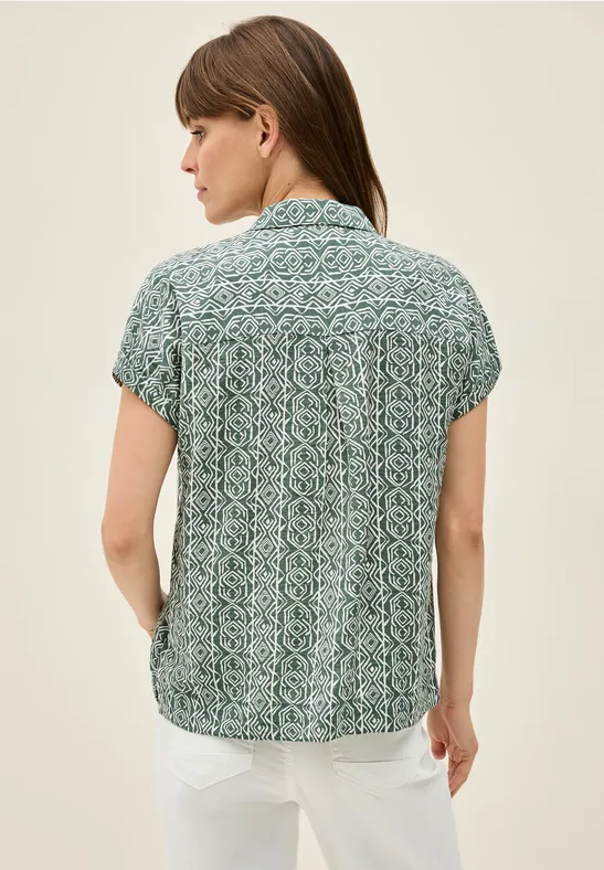 Gemusterte Hemdbluse