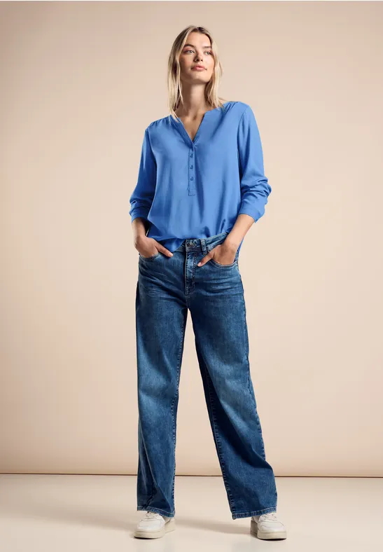 Basic Bluse in Unifarbe