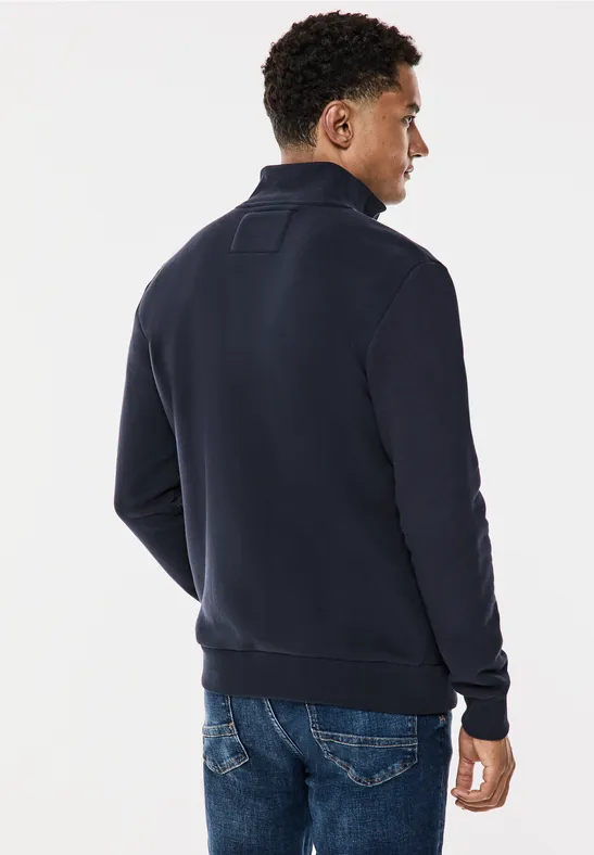 Sweatjacke mit Materialmix