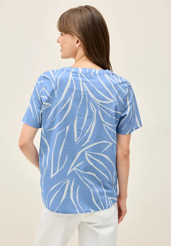 Gemusterte Baumwollbluse