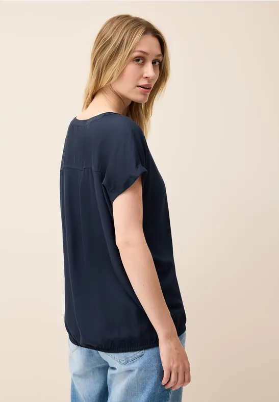Blusenshirt in Unifarbe