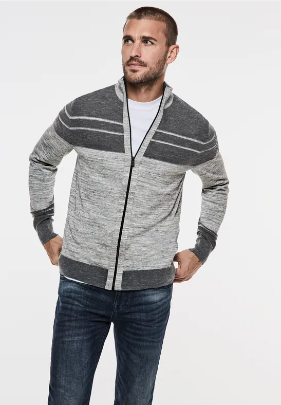 Streifendessin Strickjacke