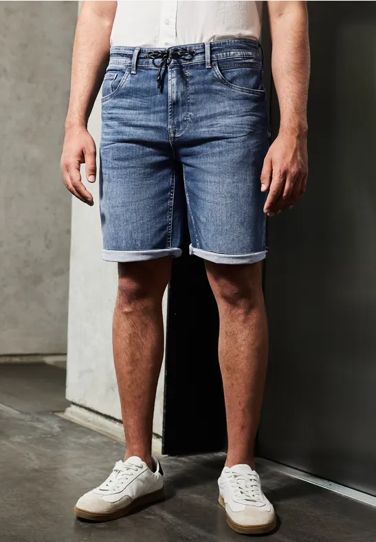 Relaxed Fit Jogg Jeansshorts
