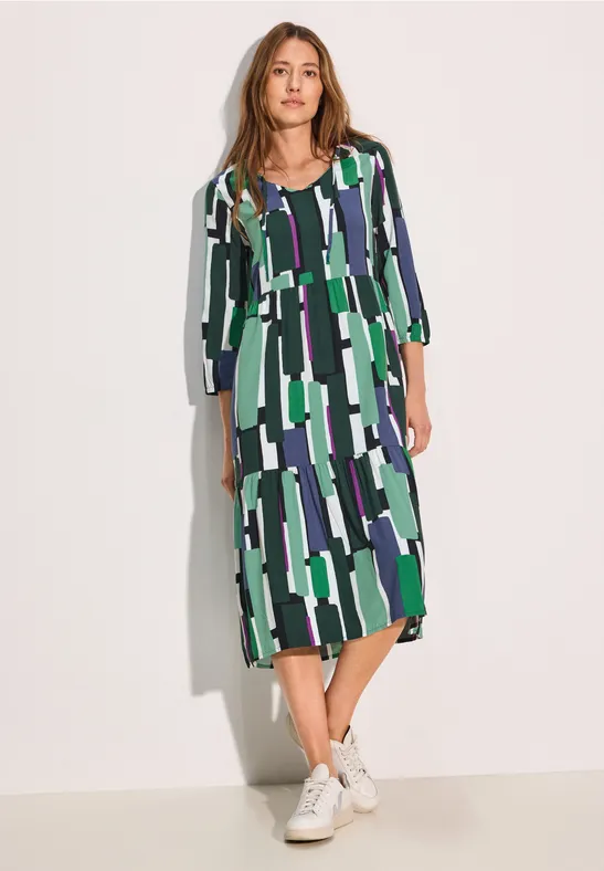 Bedrucktes Midi-Kleid