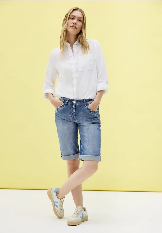 Slim Fit Jeansshorts
