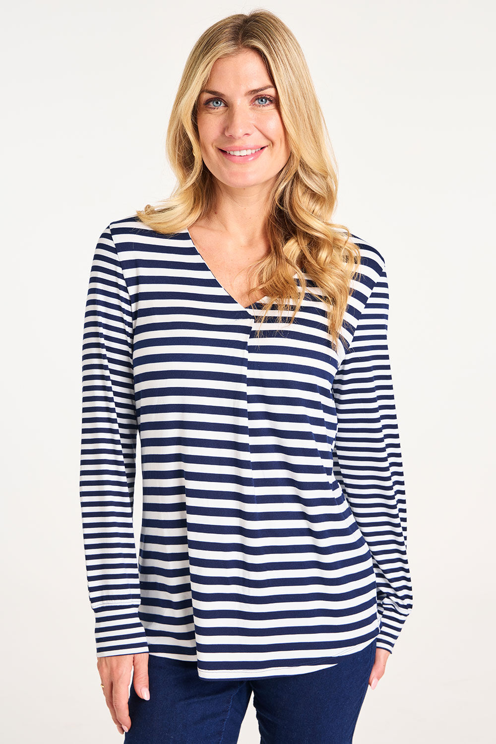 Inverted Pleat Stripe Tunic