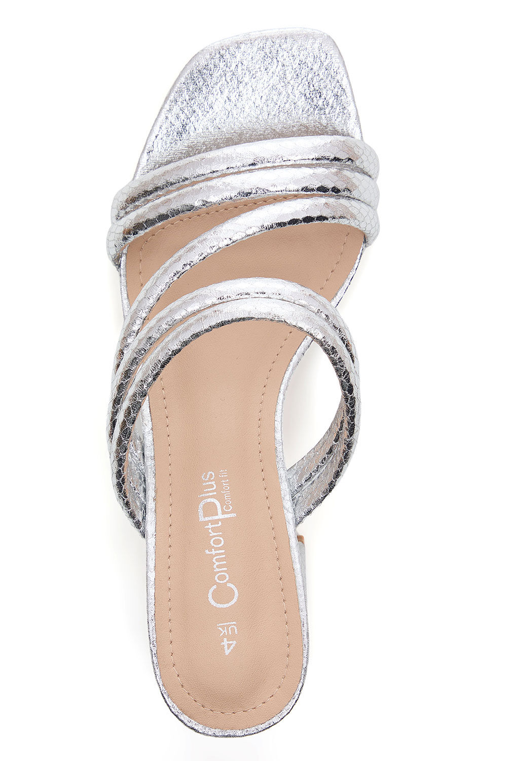 Metallic Snake Textured Heels