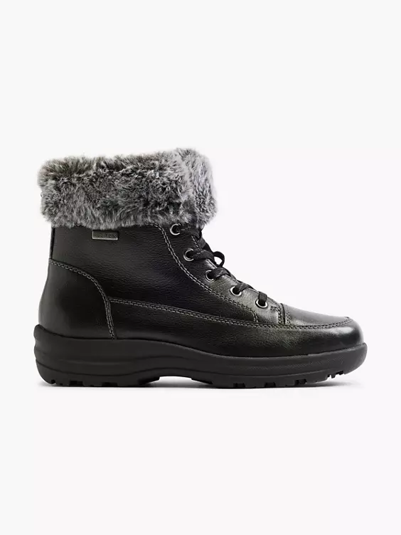 Medicus Leder Komfort Schnürboots in schwarz