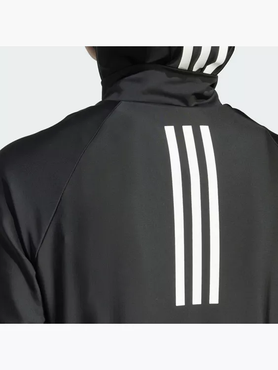 adidas 3-Streifen Schwimmoberteil in schwarz