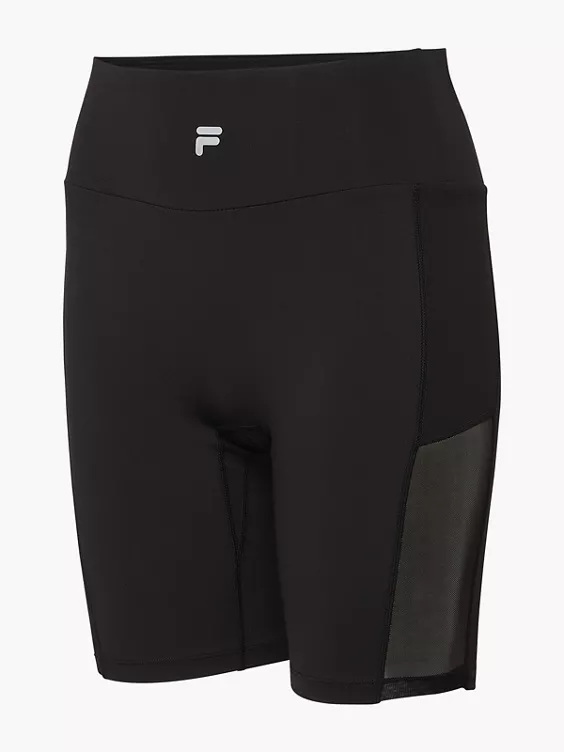 FILA Kurze Tights in schwarz