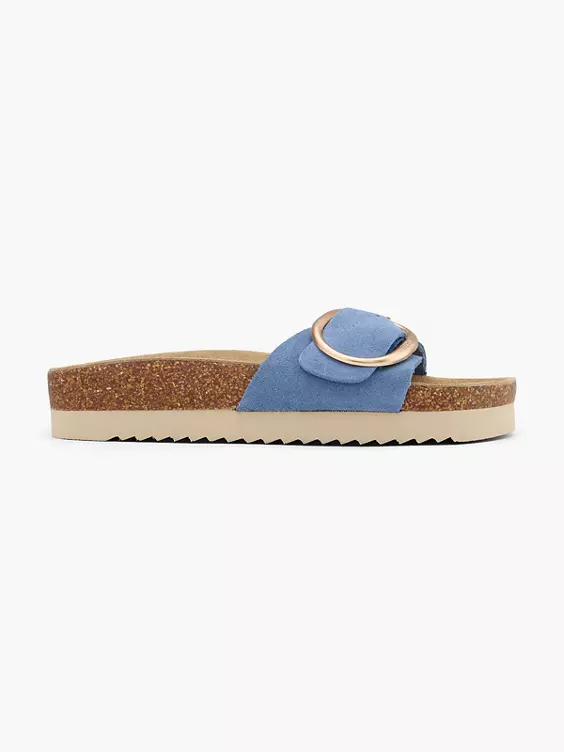 ESPRIT Leder Pantolette in blau