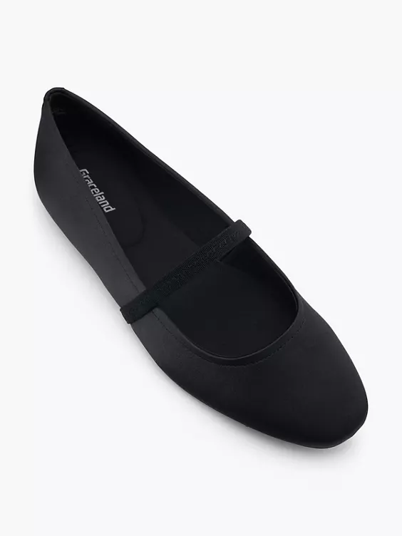 Graceland Mary Jane Ballerina in schwarz