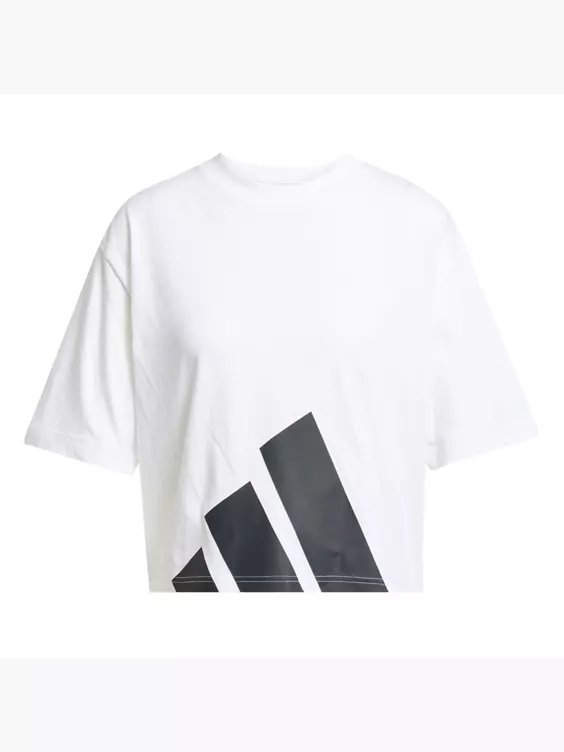 adidas Essentials Big Logo Boyfriend T-Shirt in weiß