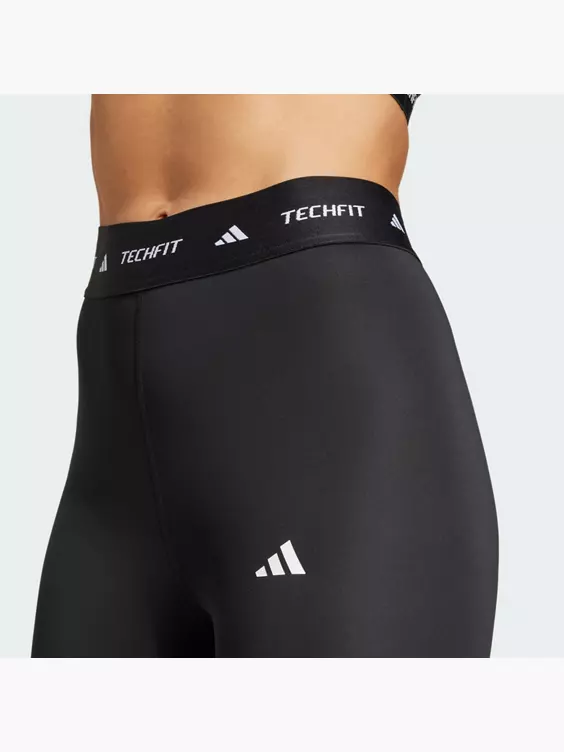 adidas TECHFIT 7/8-Leggings in schwarz