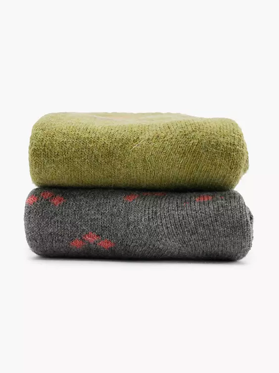 Cosy Nature 2er Pack Socken in grau