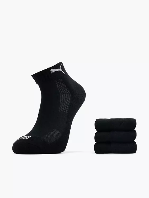 PUMA 3er Pack Socken in schwarz