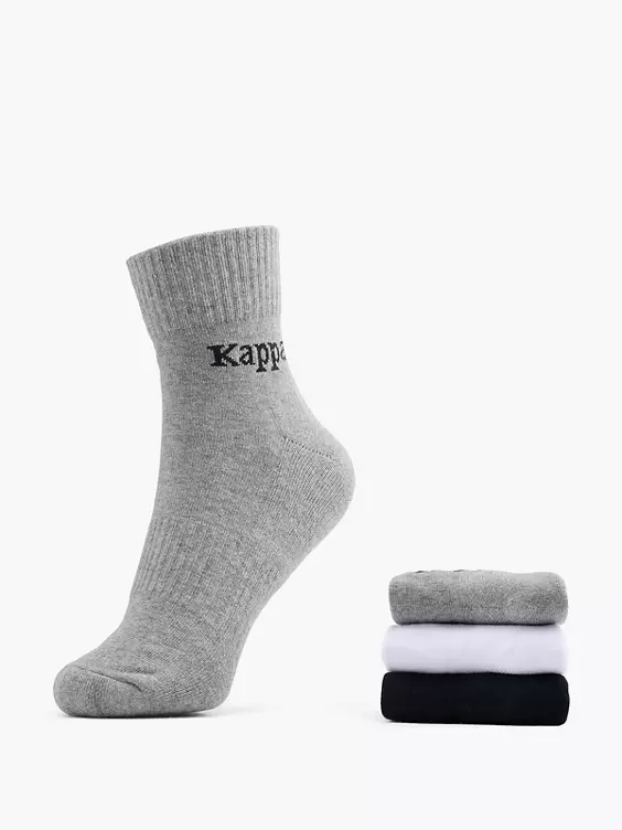 Kappa 3er Pack Socken in grau