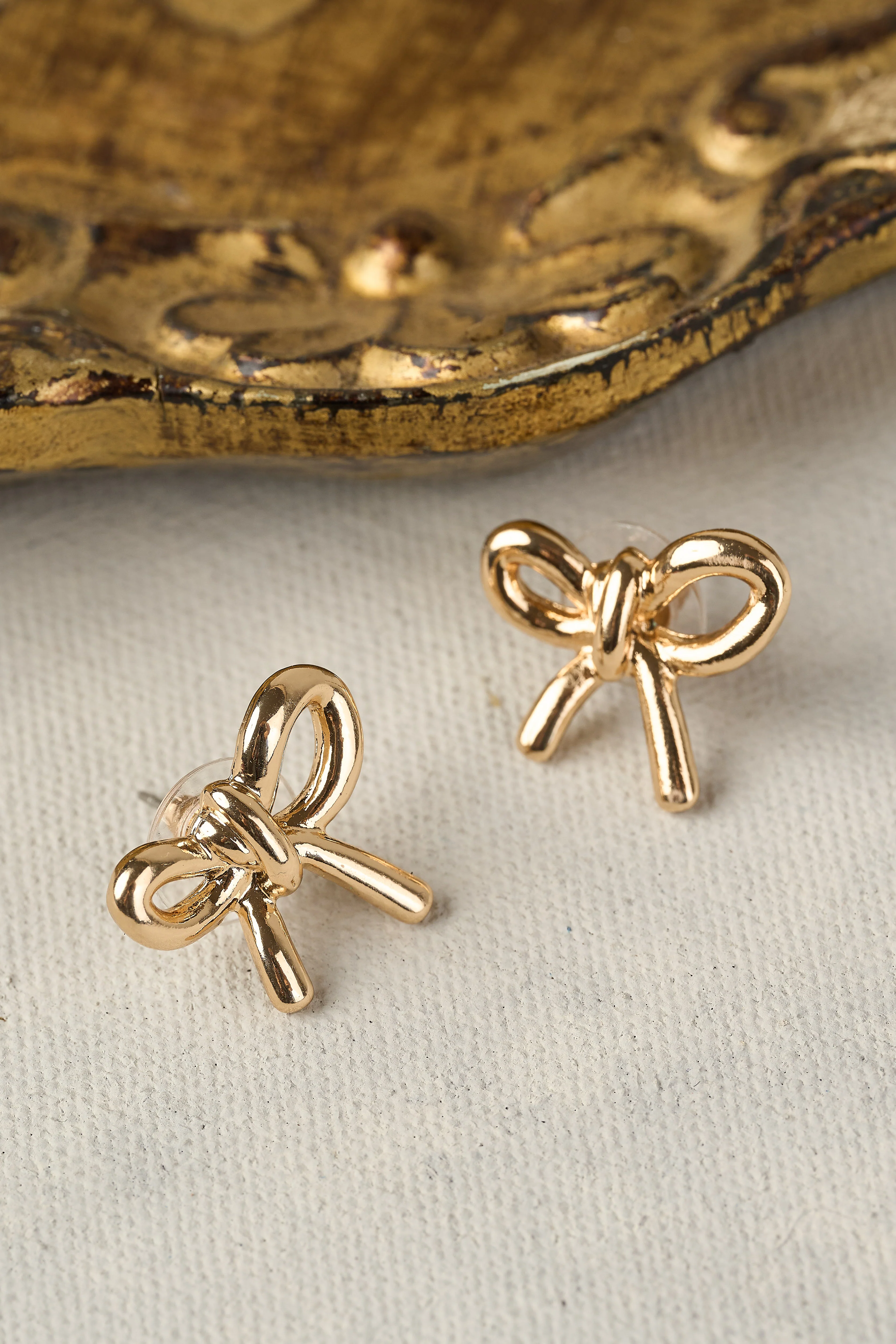 18K Gold Plated Bow Earrings