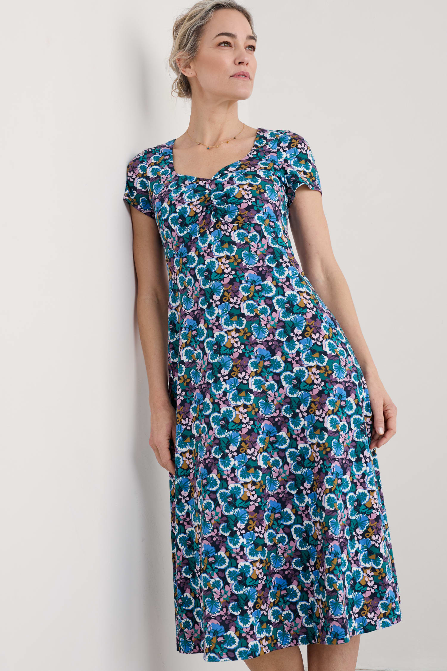 Secret Cove Empire Line Midi Dress