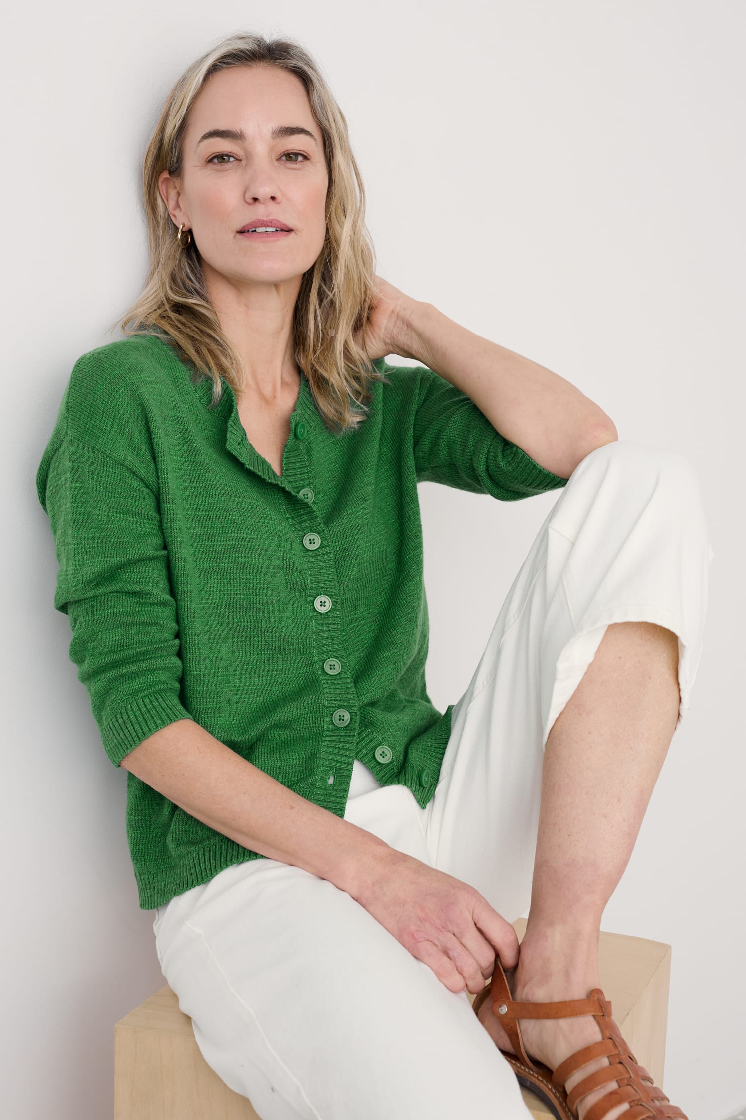 Pentire Steps Organic Cotton & Linen Cardigan