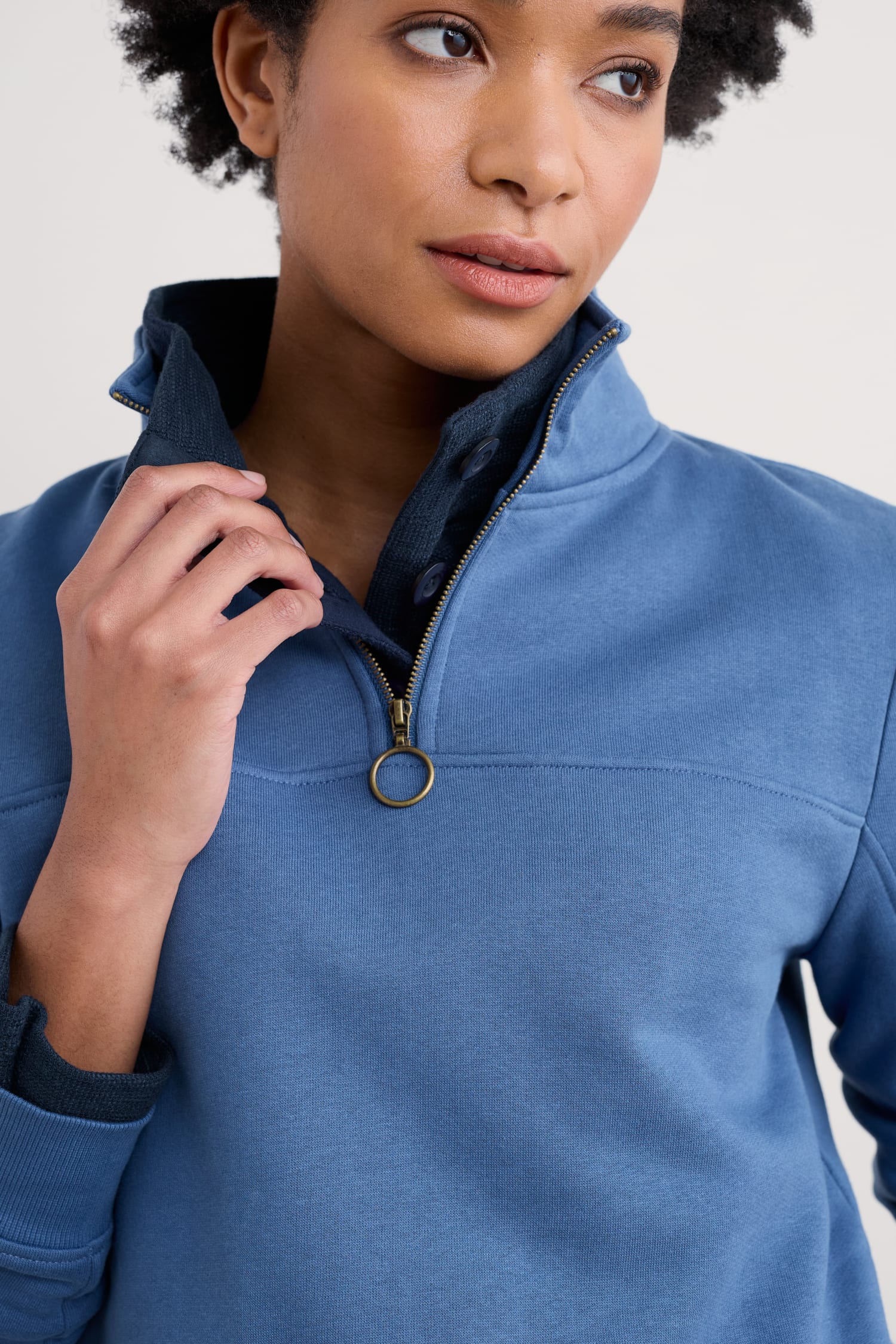 Navigation Jersey Quarter Zip Sweatshirt