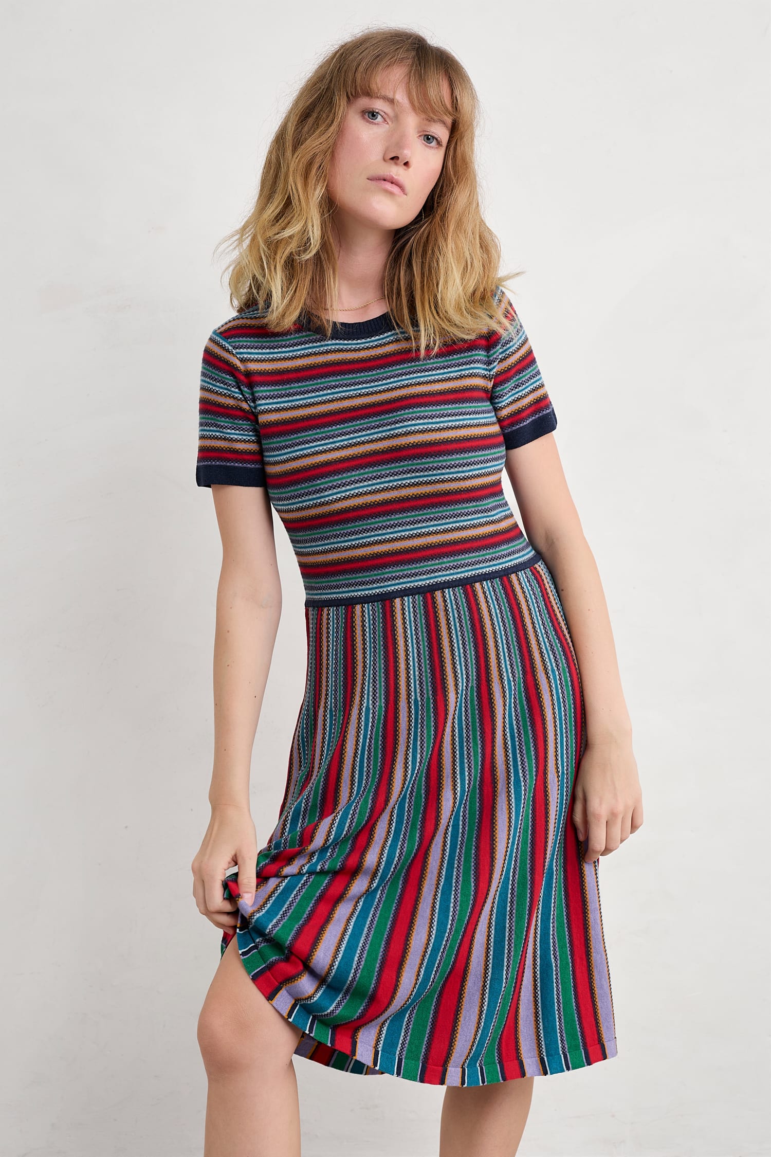 Rock Bell Knitted Dress in GOTS-Certified Organic Cotton