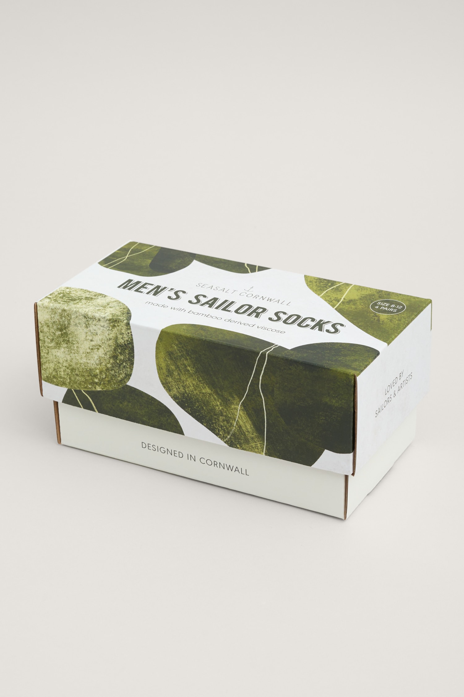 Gift Box of 4 Green Men's Sailor Socks