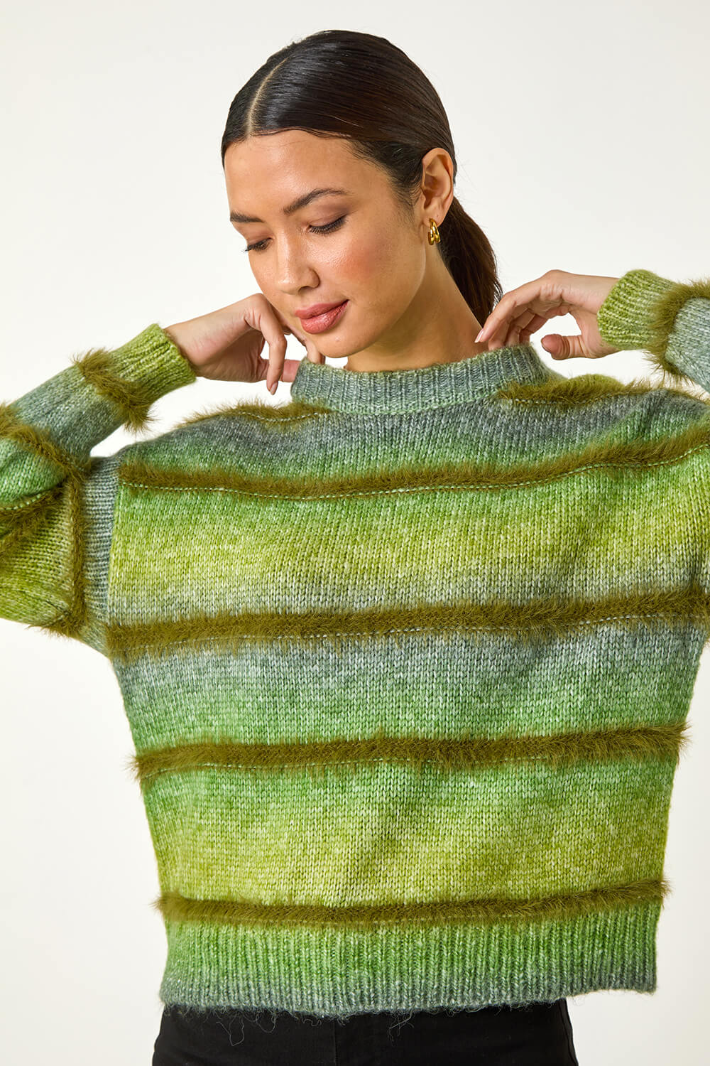 Ombre Stripe Knit Jumper