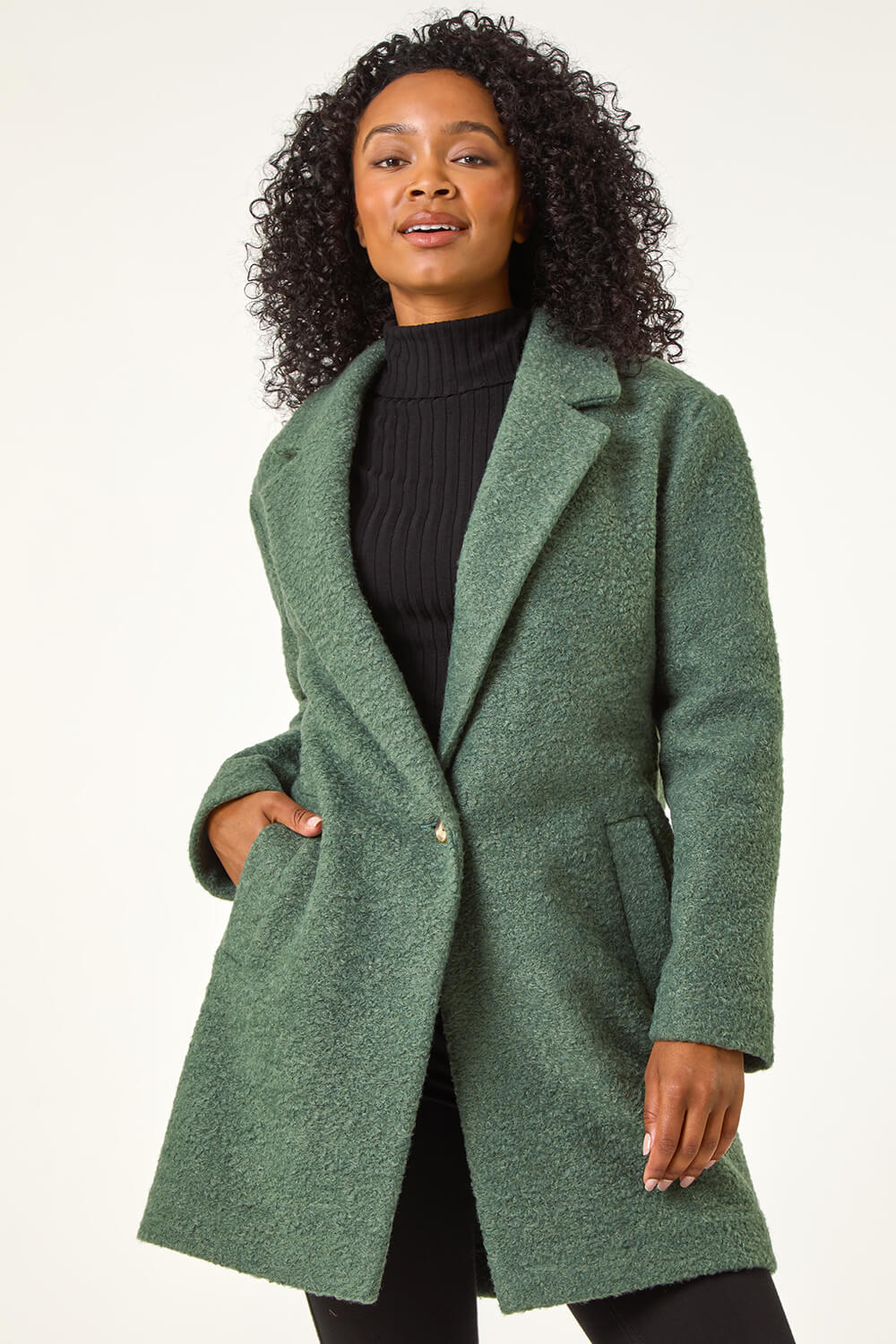 Petite Buttoned Coat