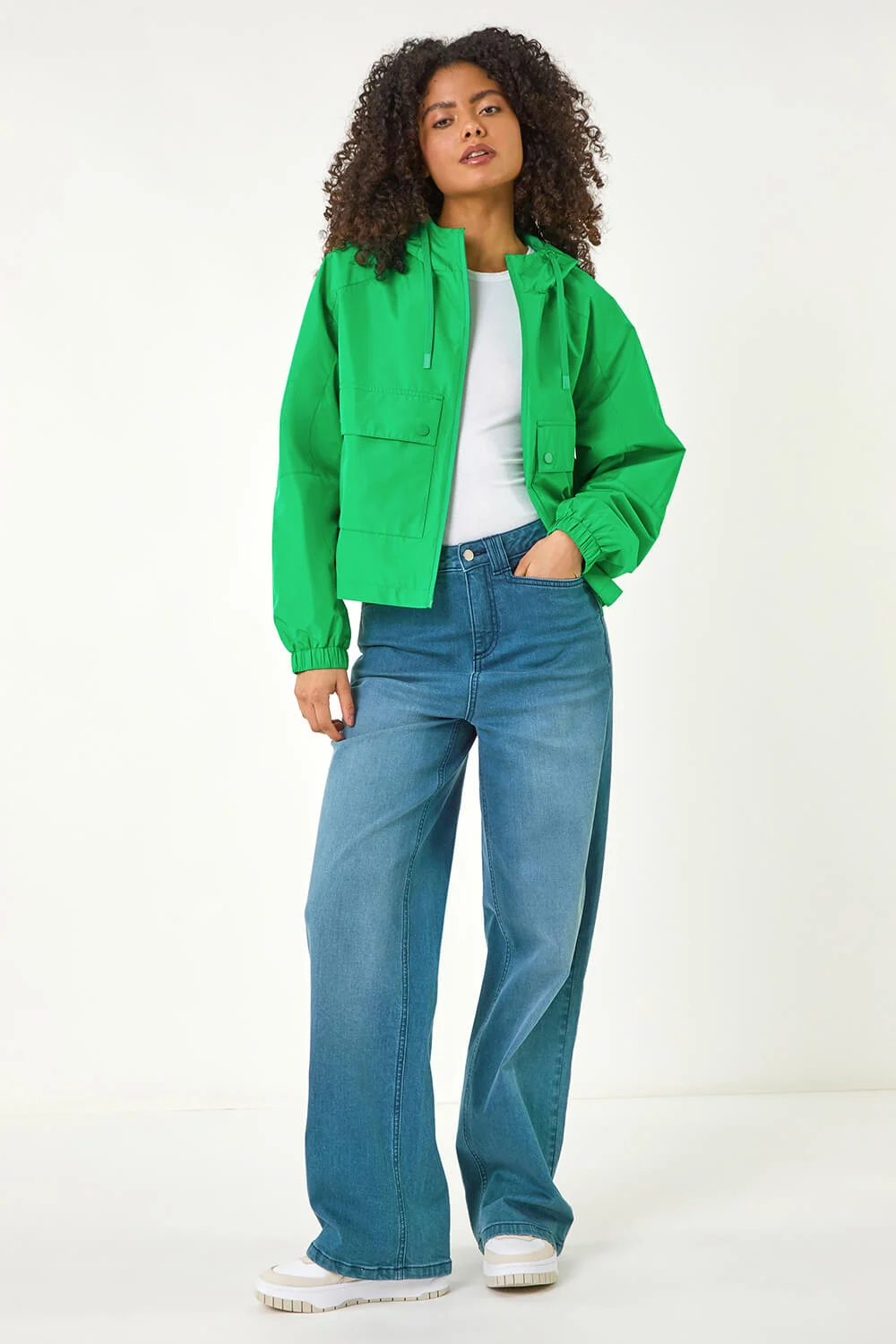 Green Dusk Hooded Raincoat