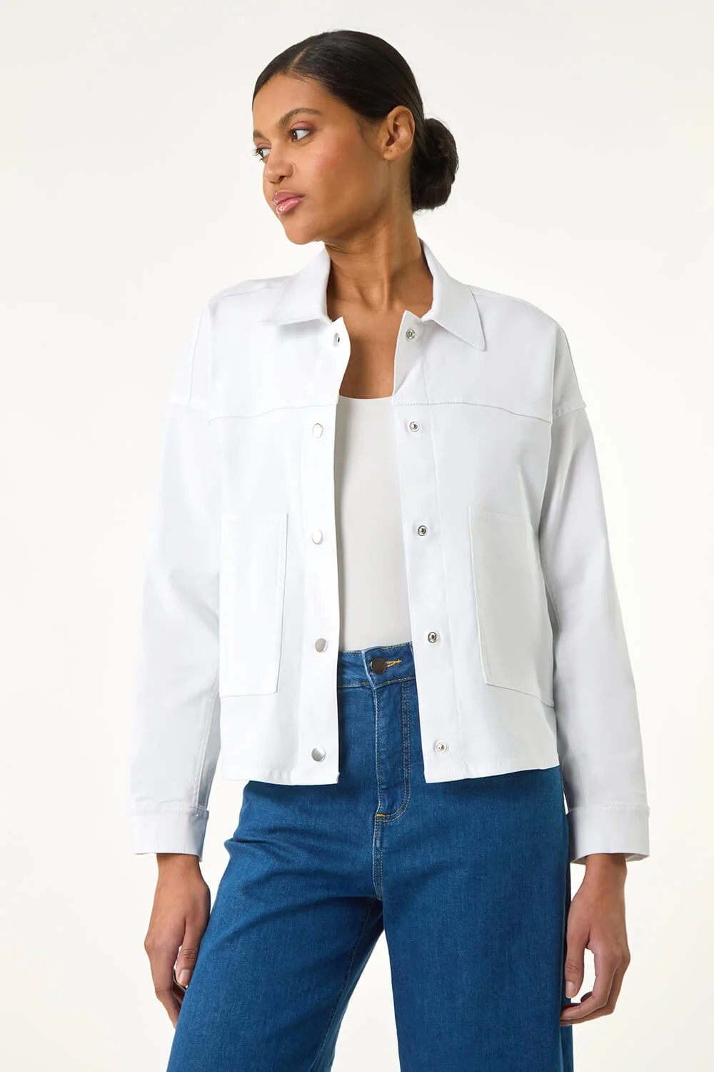 White Patch Pocket Jacket