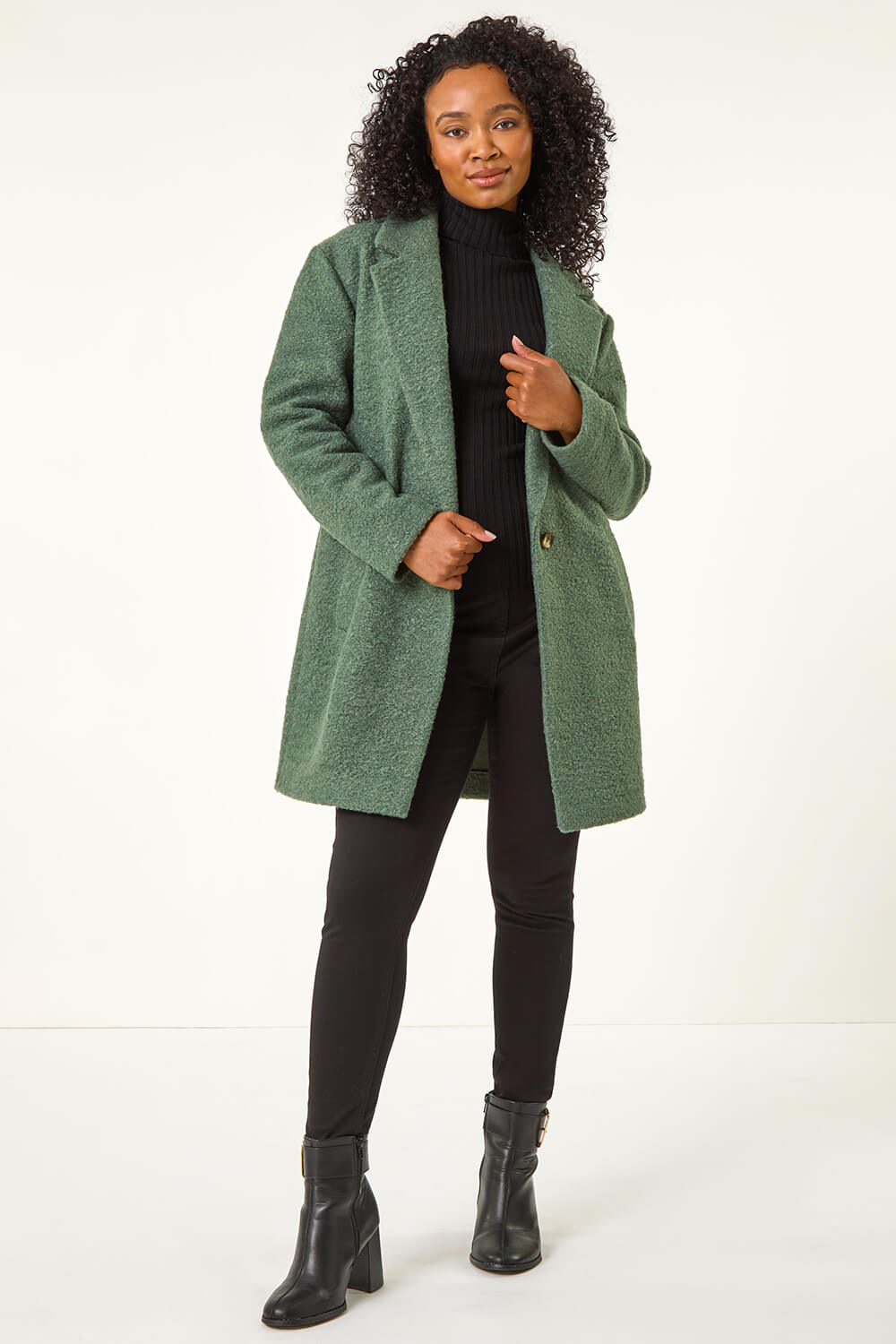 Petite Buttoned Coat