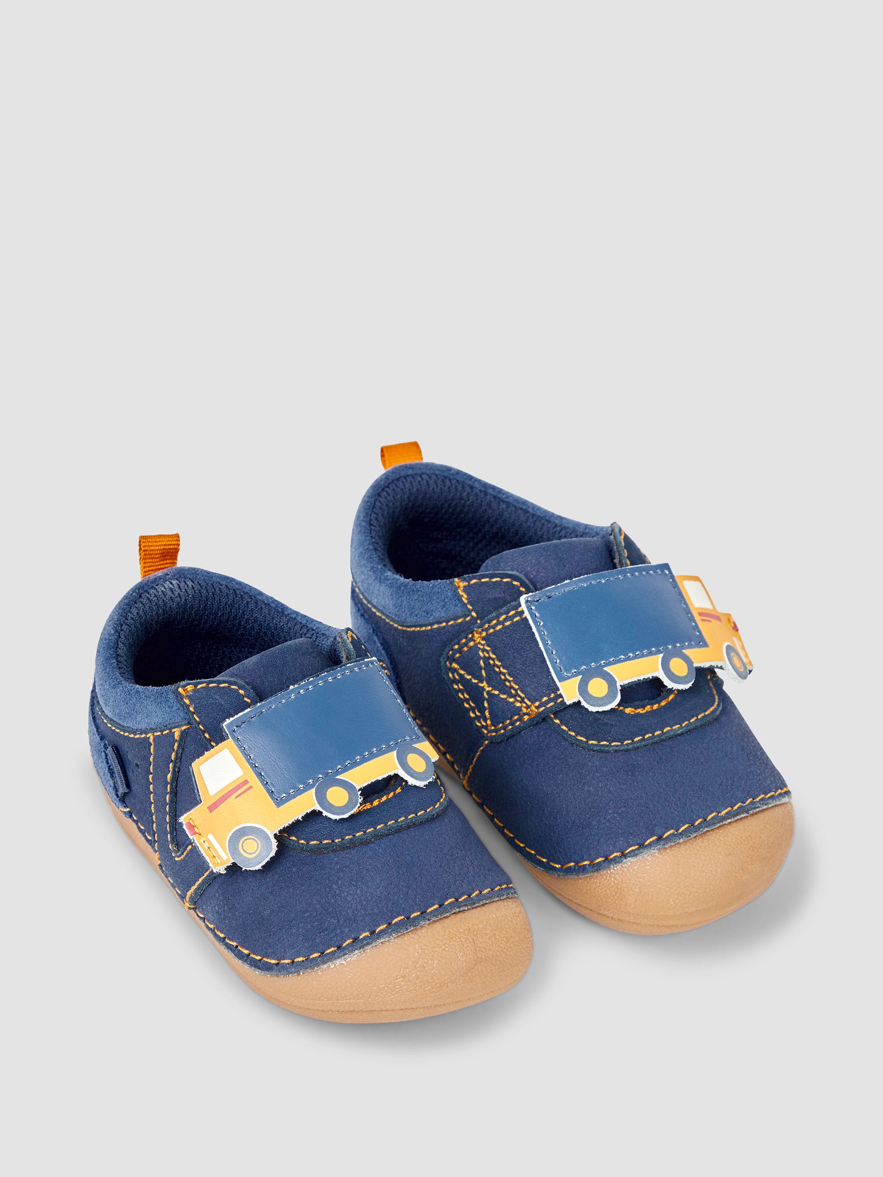 Navy Blue Construction Pre-Walker Shoes