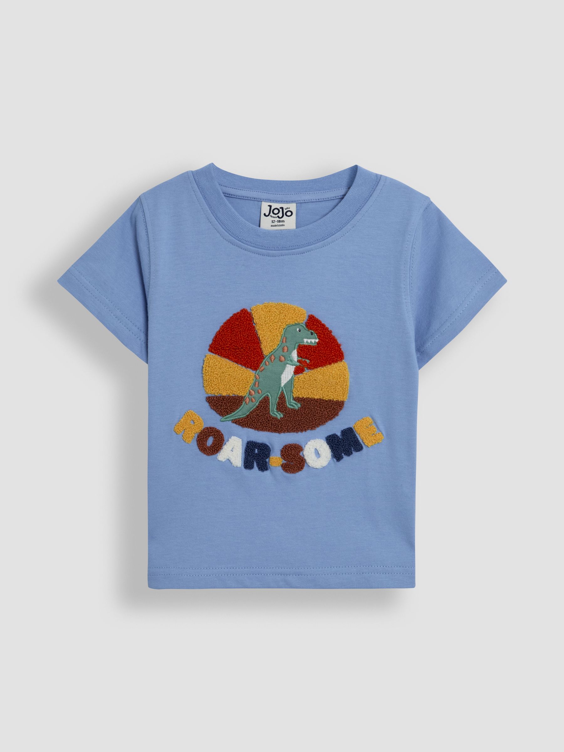 Blue Roarsome 100% Cotton Appliqué T-Shirt