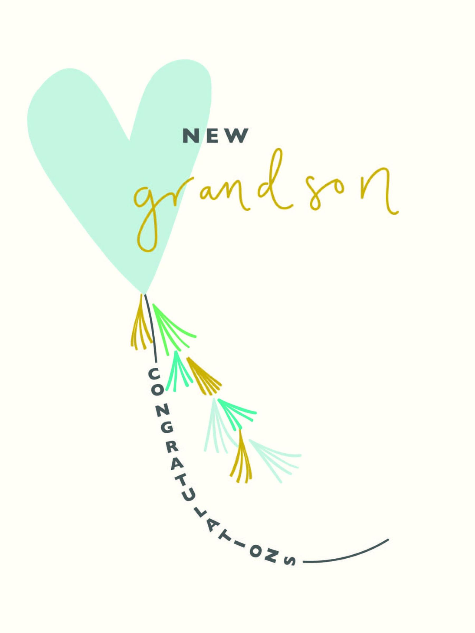 Caroline Gardner New Grandson Balloon Card