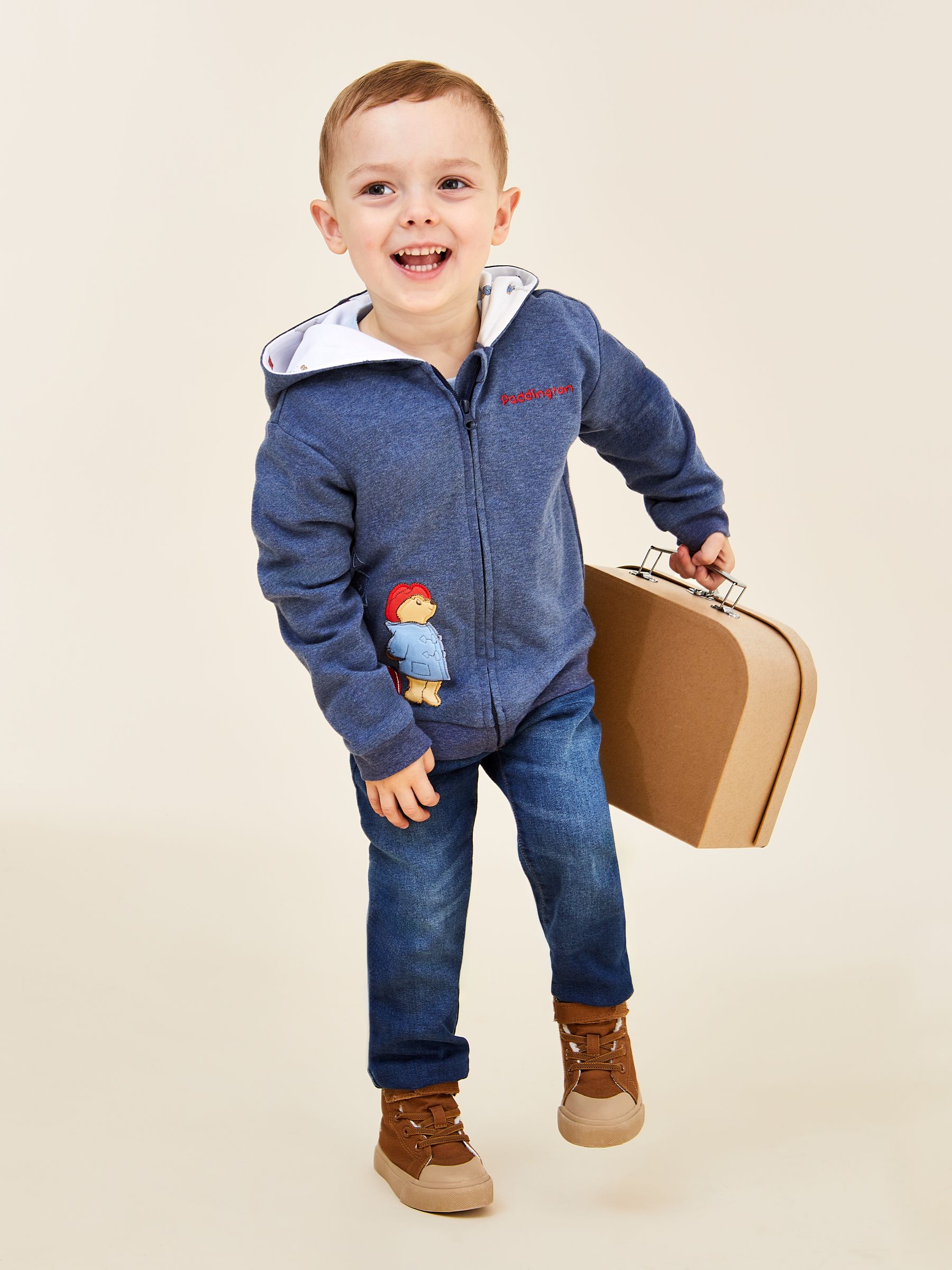 Navy Paddington Appliqué Hooded Sweatshirt