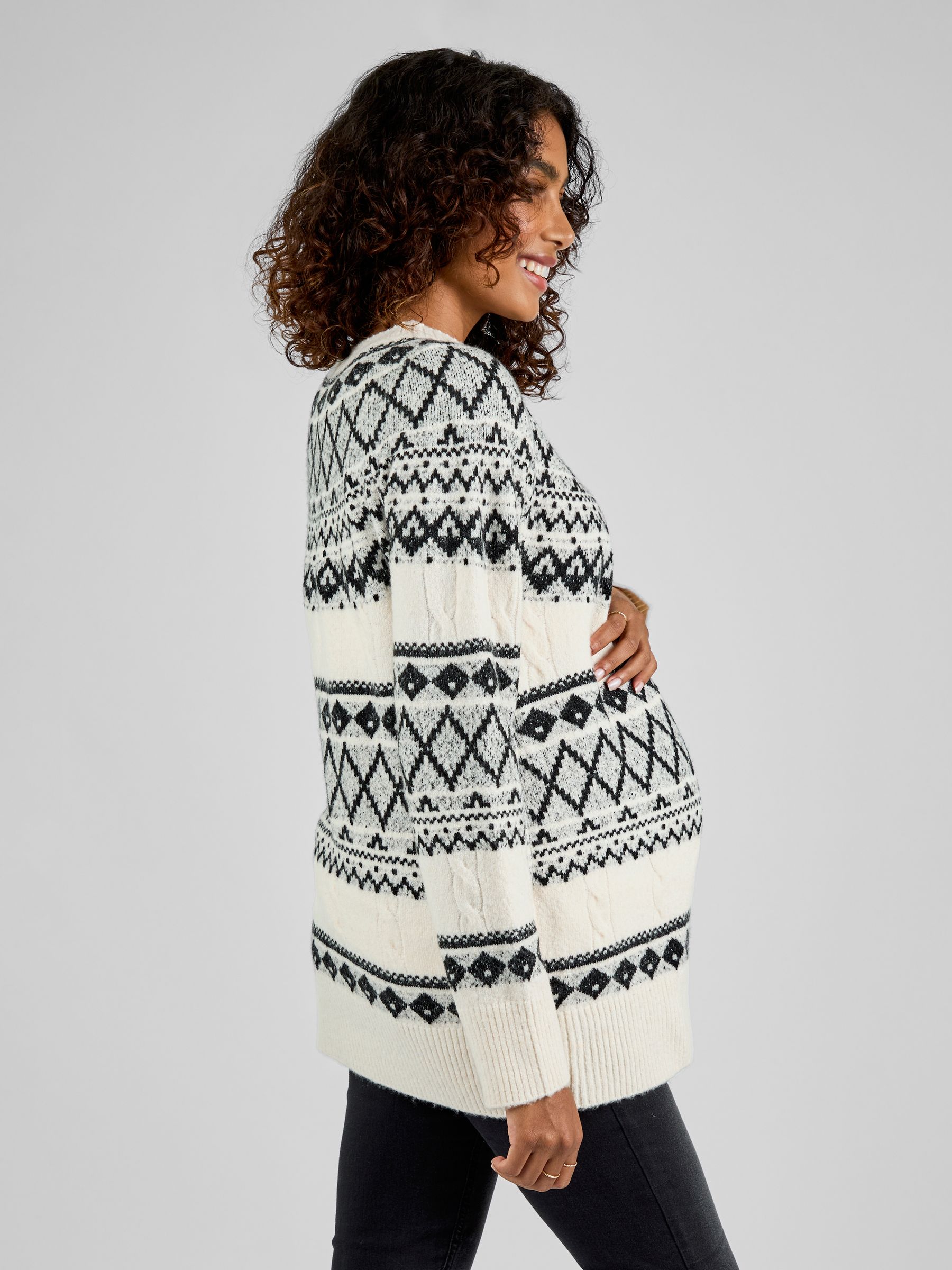 Oatmeal Maternity & Nursing Jumper