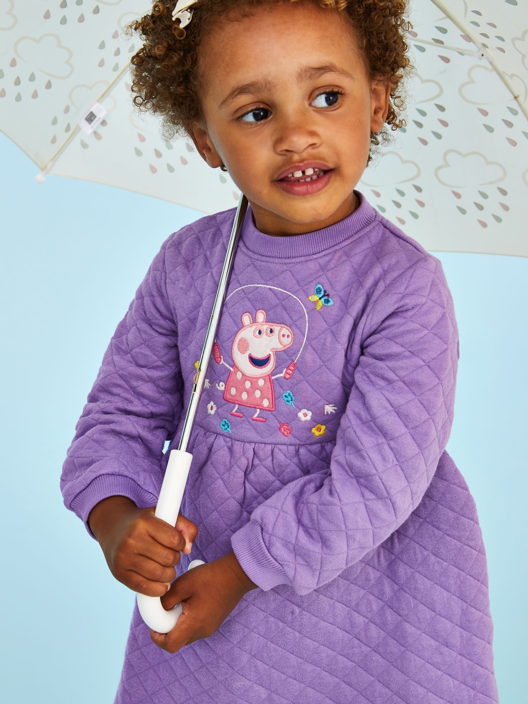 Lilac Peppa Pig Quilted Dress