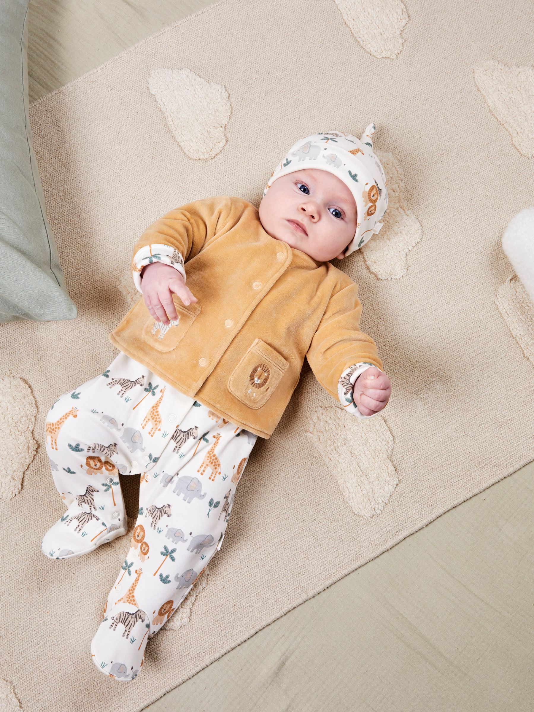 2-Piece Safari Sleepsuit & Jacket Set in Safari